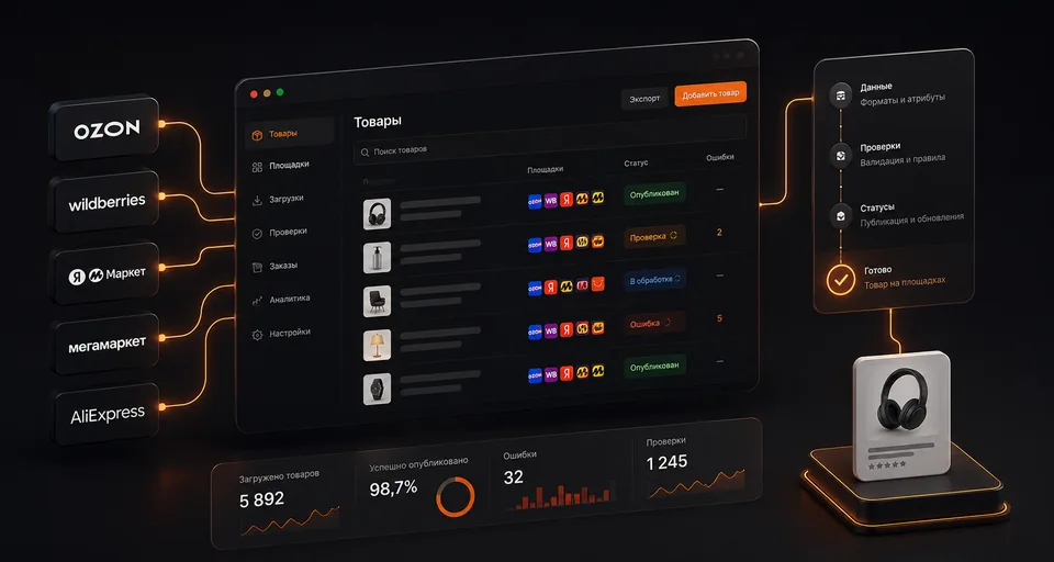 Marketplace operations platform illustration